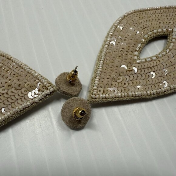 Lori Weitzner Women's Dune Classic Embroidered Beaded Sequins Devi Earrings NWOT - Picture 6 of 8